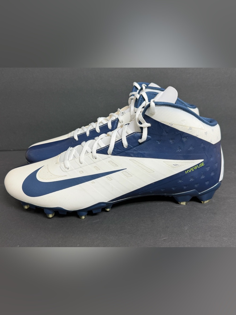 Nike Vapor Talon Elite 3/4 TD Cleats Navy/White PE PROMO SAMPLE SIZE 15 NWOB